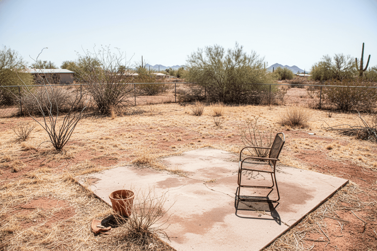 Backyard Transformation - Before